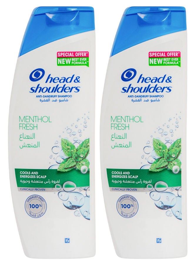 Menthol Fresh Anti-Dandruff Shampoo 2x350ml